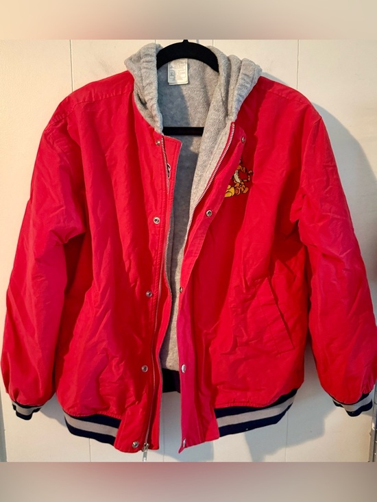 Disney Jackets & Blazers - Vintage Disney Catalog Winnie the Pooh Tigger Red Baseball Varsity Jacket Sz XL